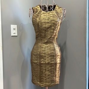 Gold Mini Dress